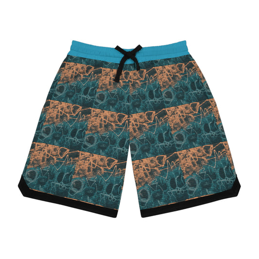 Cyan Glow Hoop Shorts